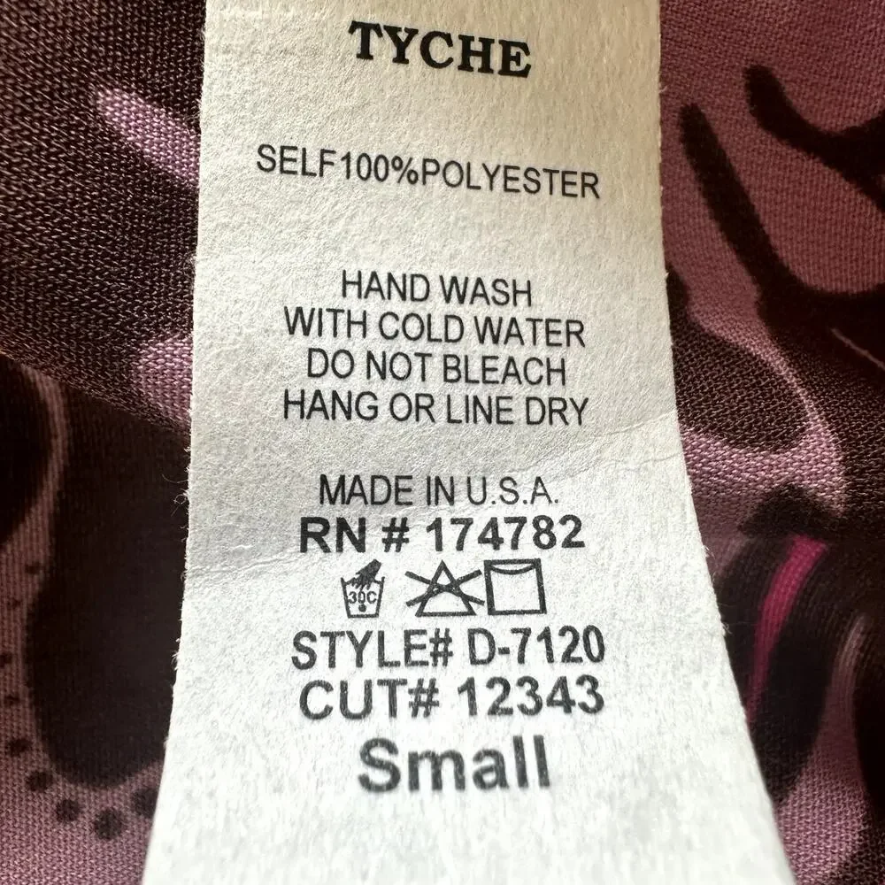 Tyche Pink Halter Mini Dress Tropical Floral Size Small